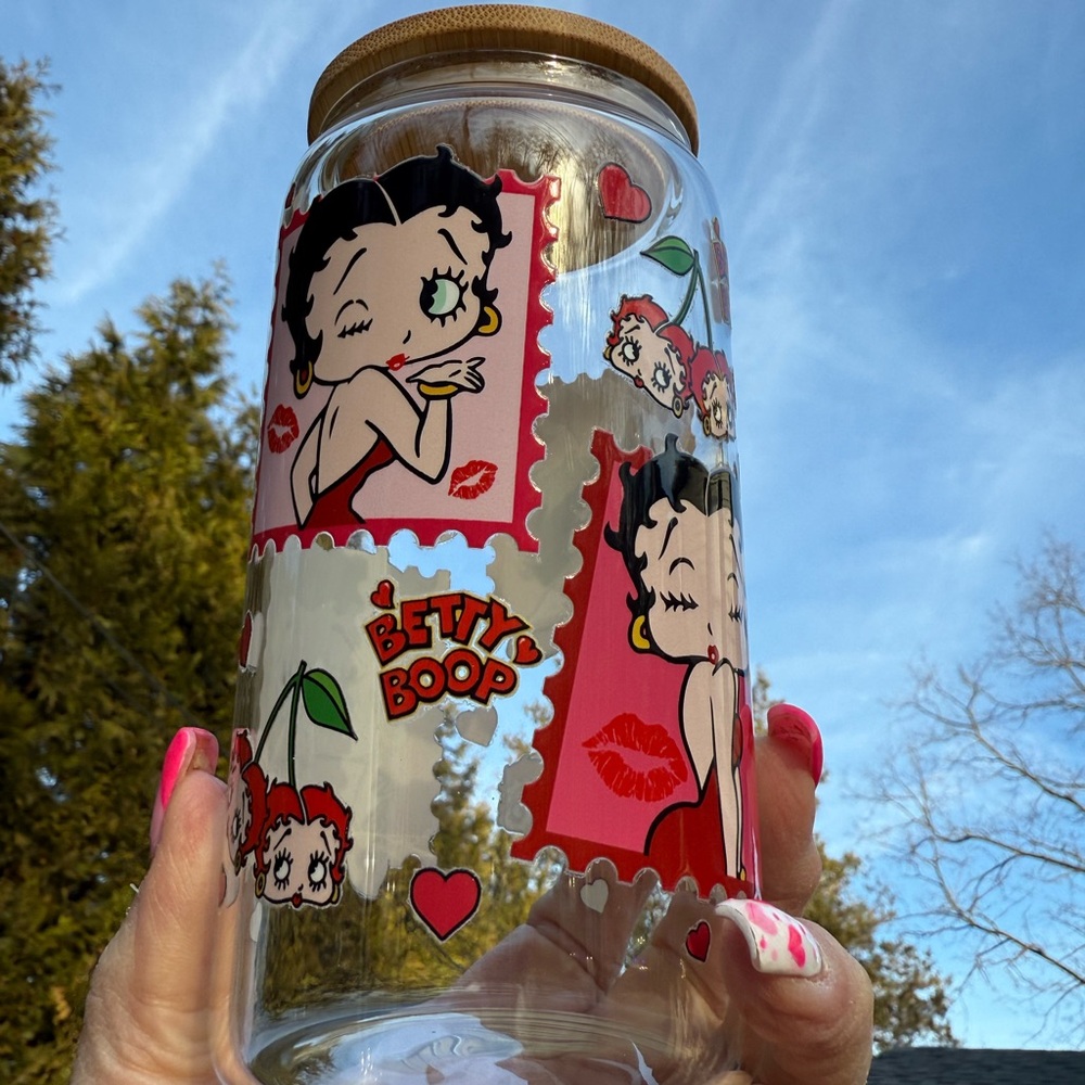 Betty Boop Glass Jar with Lid